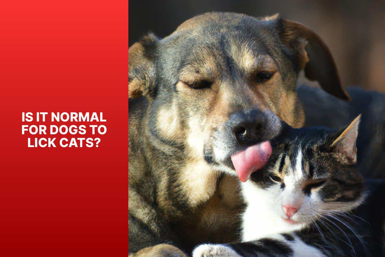 Is It Normal for Dogs to Lick Cats? - Why Does My Dog Lick My Cat? 